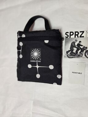 EAMES OFFICE Pocketable Tote Bag (Collab w/Uniqlo SPRZ NY/MoMA) Black, NWOT
